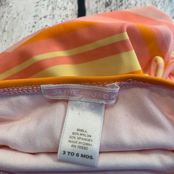 JANIE AND JACK Baby NWOT Pastel Stripe One Piece Swimsuit / Size: 3-6 Mos - Picture 4 of 4